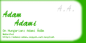 adam adami business card